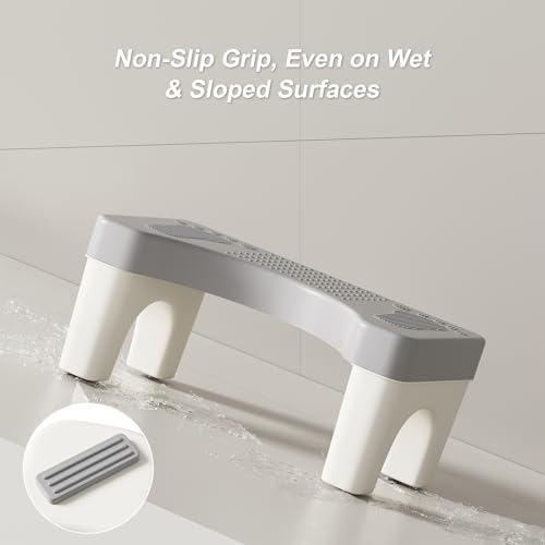 2 Pack Poop Stool Adult, Portable Toilet Stool Squat for Pooping, Travel Squatting Potty for Adults & Kids, Toilet Foot Stools for Bathroom, Gray