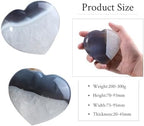 Nupuyai 2.76"-3.66" Natural Agate Heart Stone, Polished Worry Palm Stone for Anxiety Relief, Reiki Healing Crystal Meditation & Positive Energy Feng Shui Decor for Home Office, 200g-300g
