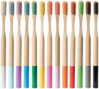HEALLILY Bamboo Toothbrush 4 Pack Biodegradable Manual Toothbrushes for Adults Soft Bristle Ergonomic Non-Slip Handle Eco-Friendly Oral Care for Travel Home