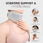 Neck Brace for Neck Support and Pain Relief, Silicone Foam Cervical Collar Wrap Keep Vertebrae Stable for Relief of Cervical Spine Pressure (Gray)