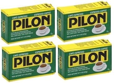 Café Pilon Decaffeinated Espresso Ground Coffee, 10-Ounce (Pack of 4)