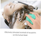 FRCOLOR Silicone Scalp Massage Brush Scrubber for Hair Washing Dandruff Removal and Relaxation for Home Use and Hair Care