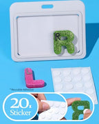 Plifal Xray Markers with Lead Initials - Glitter Radiology X-ray Markers in Rose & Green "L&R" Letter Shape Include Reusable Adhesive Tapes to Nurse Radiologist Badge Buddy, Easy to Identify