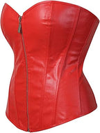 HNGHOU Corsets for Women Faux Leather Corset Top Steampunk Corsets Zipper Bustier Pirate Costume