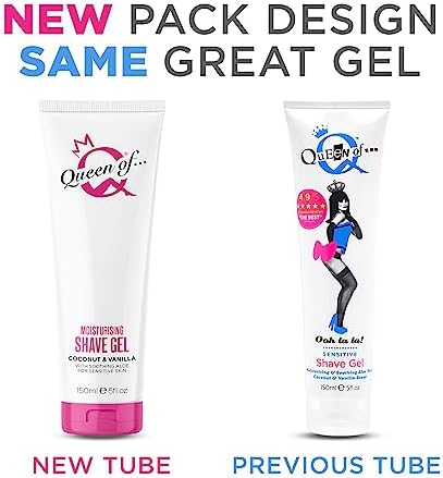 Queen of Ooh la la! Sensitive Moisturising Coconut and Vanilla Shaving Gel For Women 150ml QUAD PACK