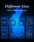 Sex Toys Penis Ring Silicone Cock Rings for Men, 8 Sizes Cockring Cock Sexual Stimulation Device Couples Sex Toys Stretchy Cock and Ball Ring Anillos para Pene
