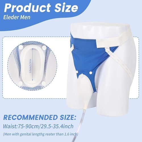2026 Upgraded Urine Collection Bag – Reusable Condom Catheters with 1000ml & 2000ml Drainage Bags, Portable Wearable Urinary Drainage System for Elderly Men