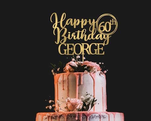 Personalized Happy Birthday Cake Topper - Personalize with Any Name and Any Age