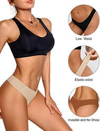 DEANGELMON Seamless Thongs for Women No Show Thong Underwear Women Comfortable Multiple Pack