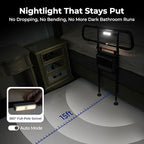 C5 Pro Bed Rails for Elderly Adults Safety - Foldable Bed Assist Rail with Adjustable Height, Bed Cane with Non-Slip Wider Handrail, Motion Sensor Light Fits King Queen Twin Beds