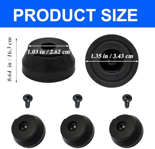 Replacement Screw-in Rubber Cane Tips Feet Suitable for Hurrycane Freedom Edition Walking Sticks, Cane Foot Rubber with Anti Slip and Wear Resistance Design, Easy to Use