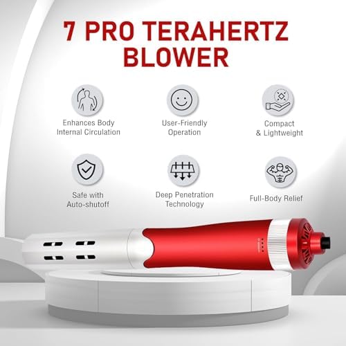 Terahertz Frequency Wand 7.0 Pro - Electric THZ Therapy Blower Wand for Quantum Body Wellness Water Sleep Enhancement Muscle Relaxation - Portable Healing Device for Men Women