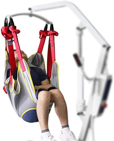 Transfer Belt Toileting Sling Mesh Bath Patient Lift Sling - Divided Leg Sling for Transfer from Bed to Wheelchair, Recliner Or Toilet,Gray