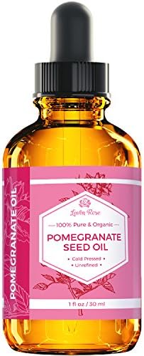 Leven Rose Pomegranate Seed Oil, 100% Pure Unrefined Cold Pressed Antioxidant Moisturizer for Hair Skin and Nails 1 oz
