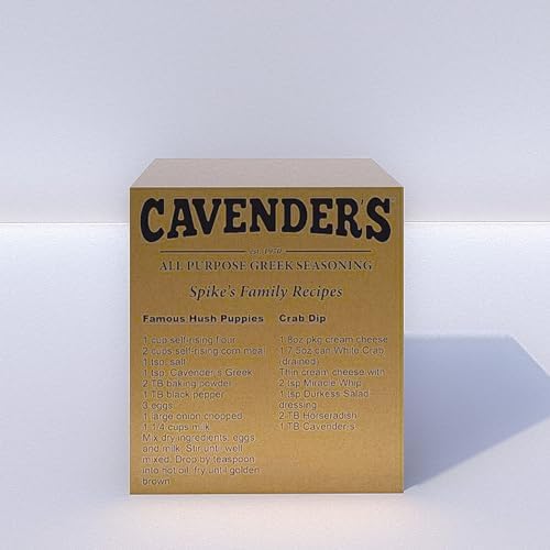 Cavender's All Purpose Greek Seasoning - 8 oz (pack of 4) and exclusive Cavender's Recipe 4 Pack box!