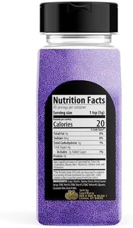 GranAroma Purple Nonpareils, 1 lb, Decorative Sprinkles, Cakes & Cookies, Bakery Staple