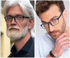 MODFANS 4 Pack Men Reading Glasses, Blue Light Blocking Glasses Computer Readers Anti Glare/Eye Strain Filter UV,Rectangular Two-Tone Unisex Lightweight Comfortable Spring Hinge Eyeglasses 1.0-Blue