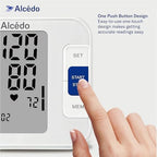 Alcedo Blood Pressure Monitor for Home Use, Automatic Digital BP Machine with Large Cuff for Upper Arm, LCD Screen, 2x120 Memory, Talking Function