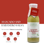 Patricia Quintana Avocado & Habanero Salsa - Authentic Artisanal Mexican Ingredients, Made with Keto Friendly Virgin Avocado Oil. Perfect topping to your tacos, burritos, enchiladas or other favorite food (12 oz, 2 Bottles)