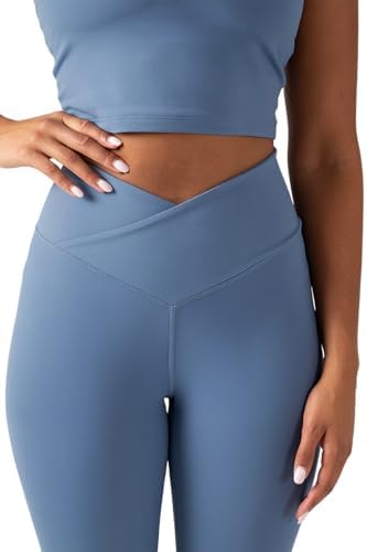 YITTY Active Women's Ultraluxe Crossover High-Waist Legging, Athleisure, 4-Way-Stretch