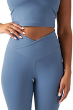 YITTY Active Women's Ultraluxe Crossover High-Waist Legging, Athleisure, 4-Way-Stretch