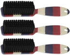 Asixxsix Beard Brush, Professional Barber Fade Brush with Soft Nylon and Ergonomic Handle for Men Beard Comb Styling and Cleaning