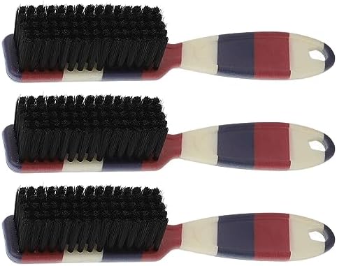 Asixxsix Beard Brush, Professional Barber Fade Brush with Soft Nylon and Ergonomic Handle for Men Beard Comb Styling and Cleaning