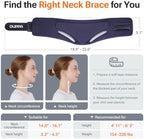 Ergonomic Neck Brace for Neck Pain and Support, Throat-friendly V-shape Cervical Collar with Dual Memory Foam for Comfort and Cervical Spine Pressure Relief, Vertebrae Stability (14.0" - 16.1")