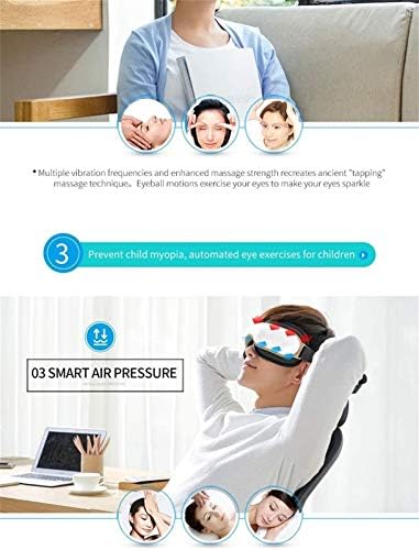 Eye Massager, Portable Electric Eye Massager with Heat Air Pressure Vibration, Rechargeable Eye Therapy Mask, Relieve Eye Strain Dark Circles Eye Bags Dry Eye Improve Sleep