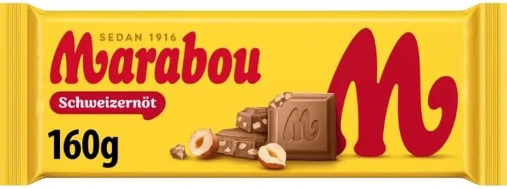 Marabou Schweizernöt - Milk Chocolate with Crunchy Hazelnuts 160g