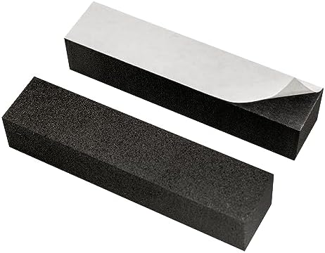 Musiclily Pro 80x18x15mm Bass Pickup Height Foam Self-Adhesive EVA Foam Anti-Vibration Foam for Jazz Bass Pickup, Black (Set of 10)