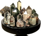 1pc Ghost Calcite Crystal Tower with Quartz Points, Phantom Quartz Crystal, Mini Crystal Wands for Healing and Meditation
