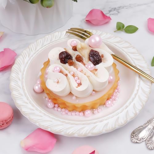 Pink Sprinkles for Cake Decorating, 130g/4.6oz Edible Light Pink Pearl Sprinkles Mix, Sugar Candy Pearls for Baking, Cookie Decorations and Cupcake Toppings, Wedding Party Valentines Supplies