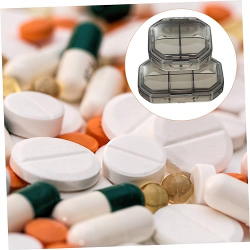 2pcs Cute Pill Box Organizer Small Travel Pill Case Portable Storage Container Daily Organizer Travel Daily
