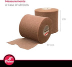 Cramer Tape Underwrap, Bulk Case of 48 Rolls of PreWrap for Athletic Taping, Hair Tie, Headband, Patellar Support, Pre-Wrap Athletic Tape Supplies, 2.75" X 30 Yard Rolls of Pre Wrap, Beige