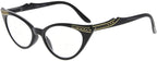 Eyekepper Cateyes Womens Reading Glasses (Black, +0.50)