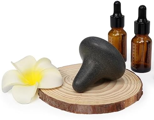 Master Massage Mushroom Shaped Basalt Hot Massage Stone Kit with Trigger Point- Pressure Point and Acupressure Tools - Deep Tissue Relaxation and Reflexology Massage Set (1 Piece)
