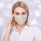 Natalie Mills Designer Crystal Face mask! Machine Washable, Adjustable Ear Strap, Open Pocket, FREE Filter