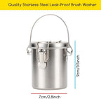 MEEDEN Portable Paint Brush Washer: Stainless Steel Artist Brush Cleaner for Oil & Acrylic Painting - Small