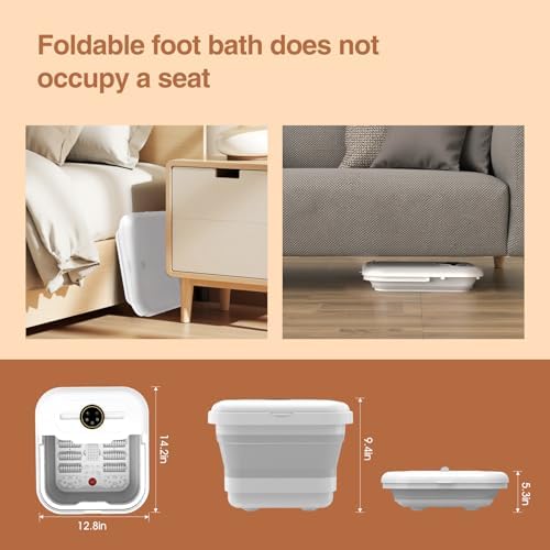 ZhanHao Pedicure Foot Spa, Foot Spa Bath Massager with Heat, Collapsible Bath Soak Tub, Portable for Any Casual Scene to Help You Relax