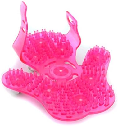 SAMYO Palm Shaped Massage Glove Body Massager with 9 360-degree-roller Metal Roller Ball Beauty Body Care (Pink)