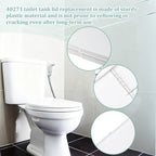 Comfortable Bathroom Toilet Tank Lid Bathroom Decor Accessories 40271 Universal Toilet Tank Replacement Cover（White）