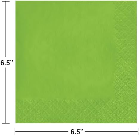 Creative Converting Touch of Color 2-Ply 50 Count Paper Lunch Napkins, Fresh Lime - 663123B