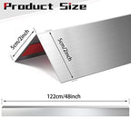Therwen 10 Pcs 2 x 2 x 48 Inch 304 Stainless Steel Corner Guards Metal Wall Guard Protector Corner Trim Molding for Door Countertop Furniture Cabinet Protection