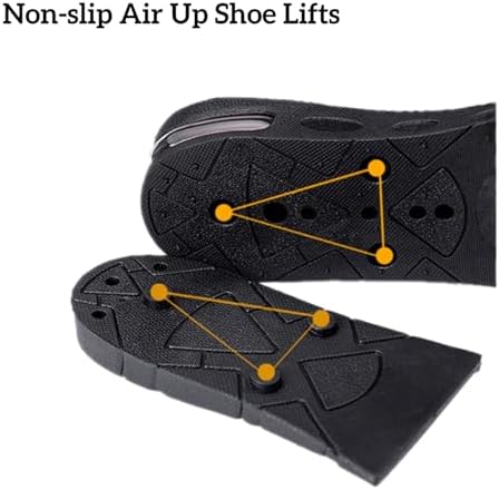 Height Increase Insoles 4 Layers, 1.2 to 3 Inches, Universal Non-Slip Air Up Shoe Lifts Half Shoe Inserts, Variable Height Increasing Taller Shoes with Air Cushion for Women and Men, 1 Pair