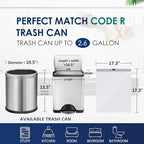 120 Counts 2.6 Gallon Small Drawstring Trash Bags Garbage Bags by RayPard, Small Strong Plastic Bags fit 7.5-10 Liter Trash Can for Home Office Kitchen Bathroom Bedroom, White Waste Basket Liners