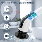 Bomves Electric Spin Scrubber, Cordless Cleaning Brush Scrubber for Home, 8 Replaceable Brush Heads-90Mins Work Time, 3 Adjustable Size, 2 Speeds for Bathroom Shower Bathtub Glass Car