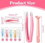 10Pcs Contact Lens Remover, Portable Contact Lenses Applicator Tool, Contacts Remover Tool with Contacts Tweezers Suction Stick Storage Case (5 Colors)