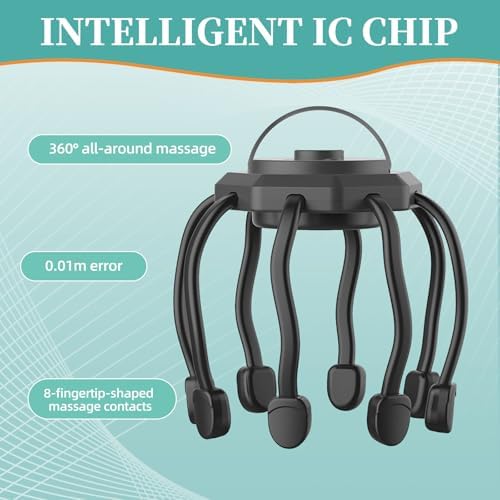 Head Massager Scalp Electric with 3 Modes, Scalp Massage Tool Stress Relax Rechargeable, Portable, Type-C, Head Scratcher for Stress Relax