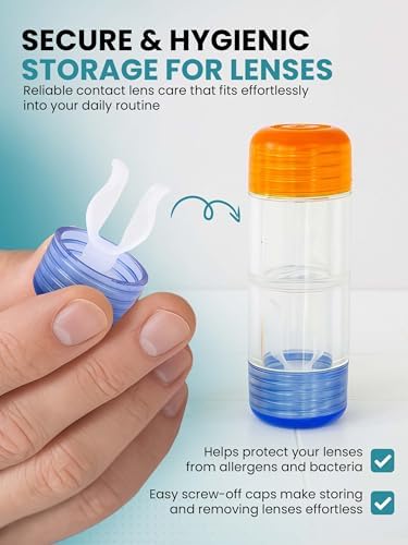 Premium Contact Lens Cases for Hard Lenses/RGP Lenses - 2 Pcs by Sports World Vision